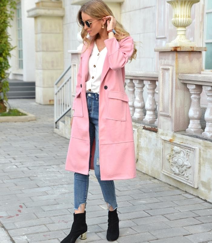 WW | Fitted Double Zip Knee Length Textured