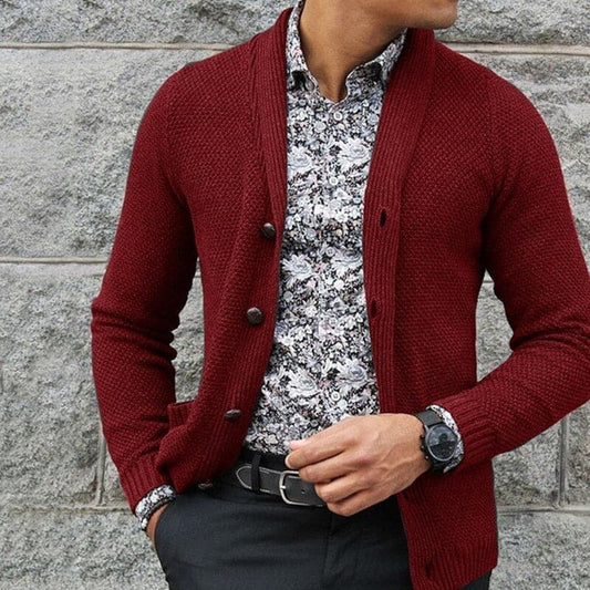 WW | Strickjacke Slim Fit Strickmuster Knöpfe Weiche Wollmischung