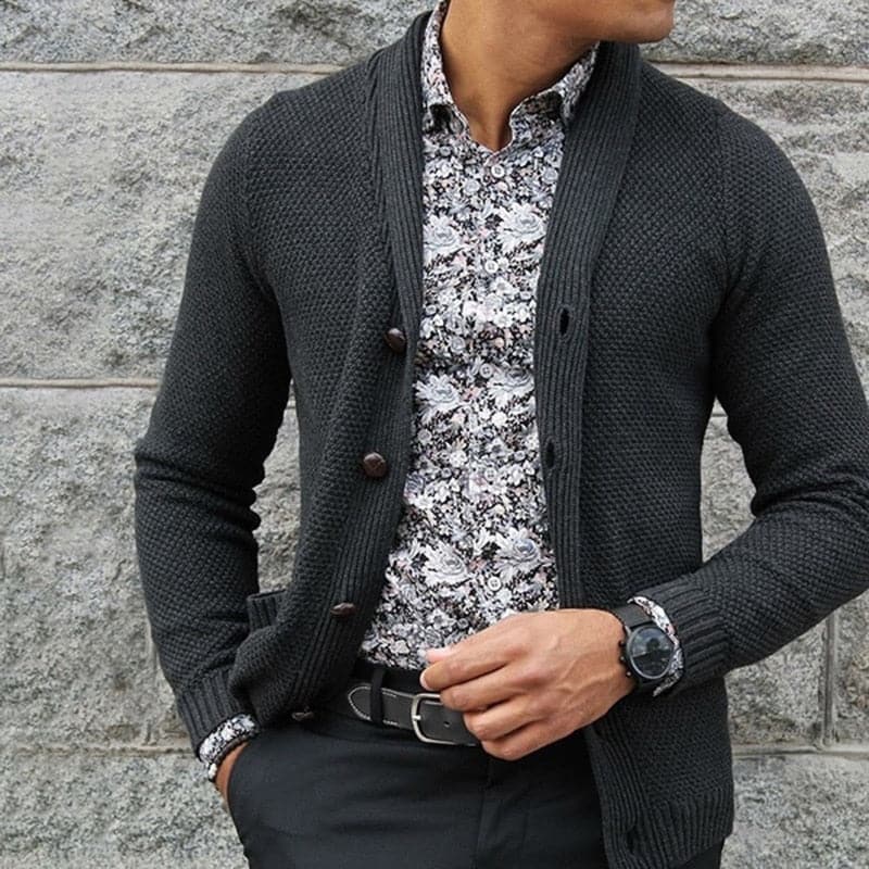 WW | Strickjacke Slim Fit Strickmuster Knöpfe Weiche Wollmischung