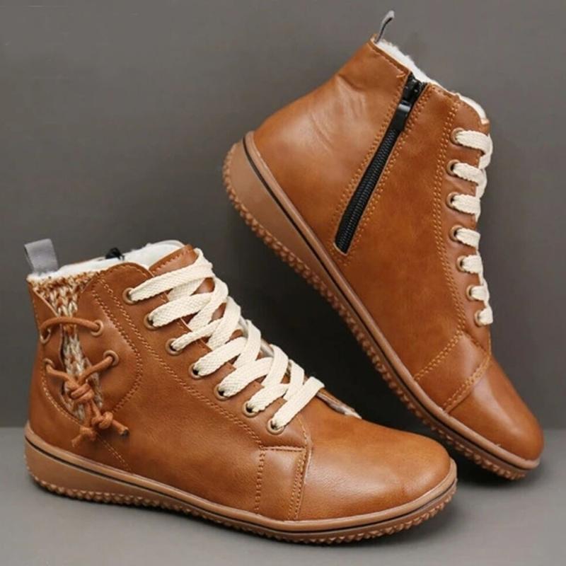 WW | Stylische Leder Sneaker Mit Schnürsenkeln