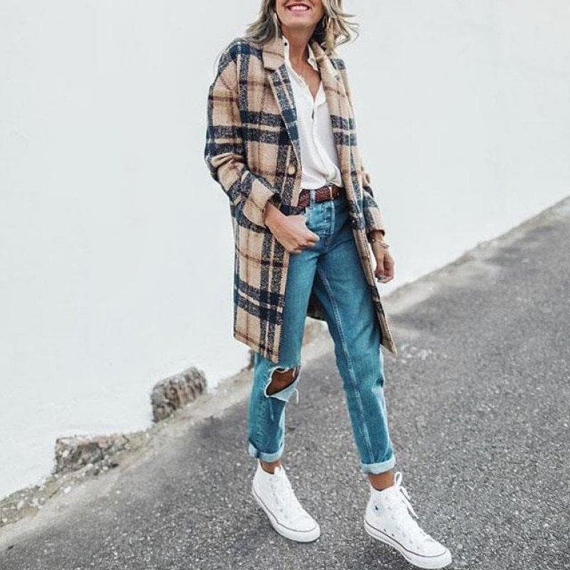 WW | Classic check Tailored fit Single-breasted Button closure