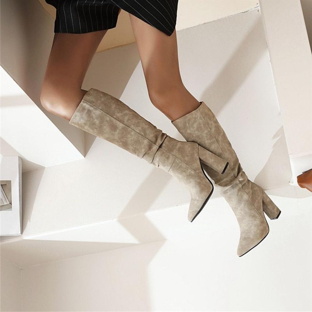 WW | Modische Lederstiefel im Eleganten Stil