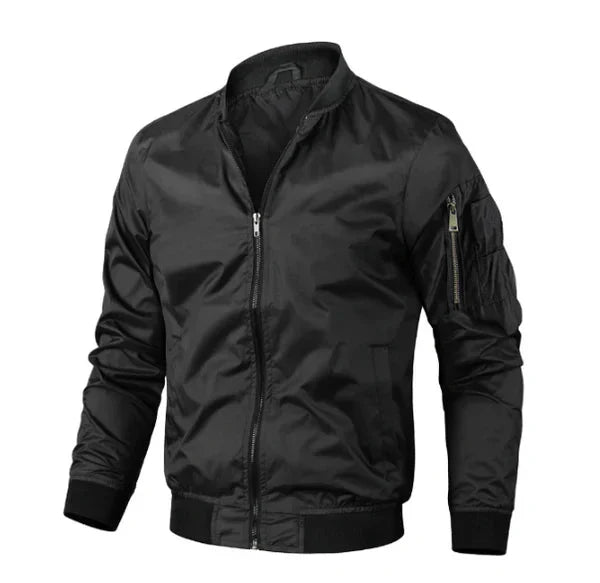 WW | Streetwear-Bomberjacke mit modernem Reißverschlussdesign für Herren
