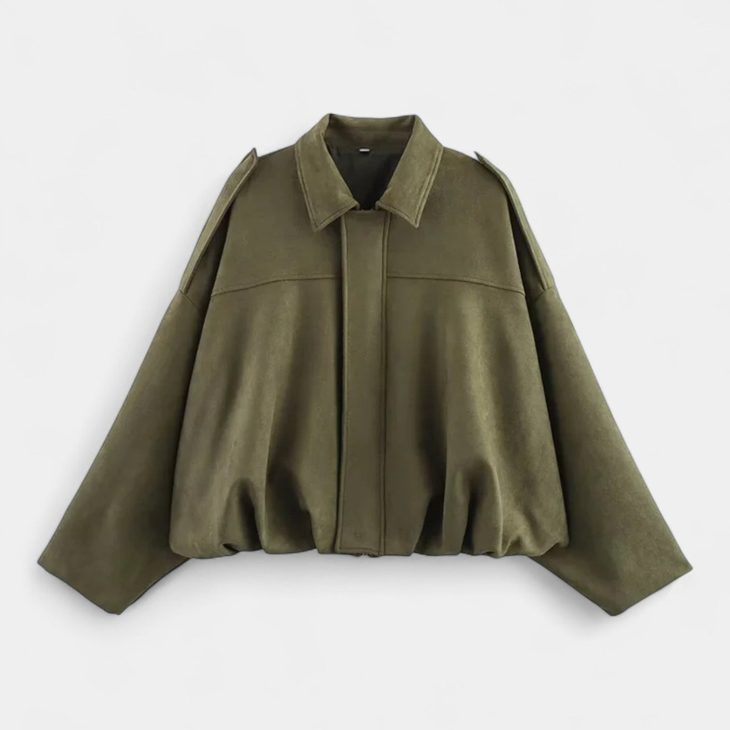 WW | Modehaus - Damenjacke im Militärstil aus Wildlederimitat