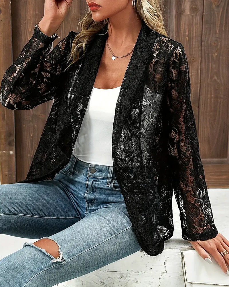 WW | Eleganter Blazer mit Spitze