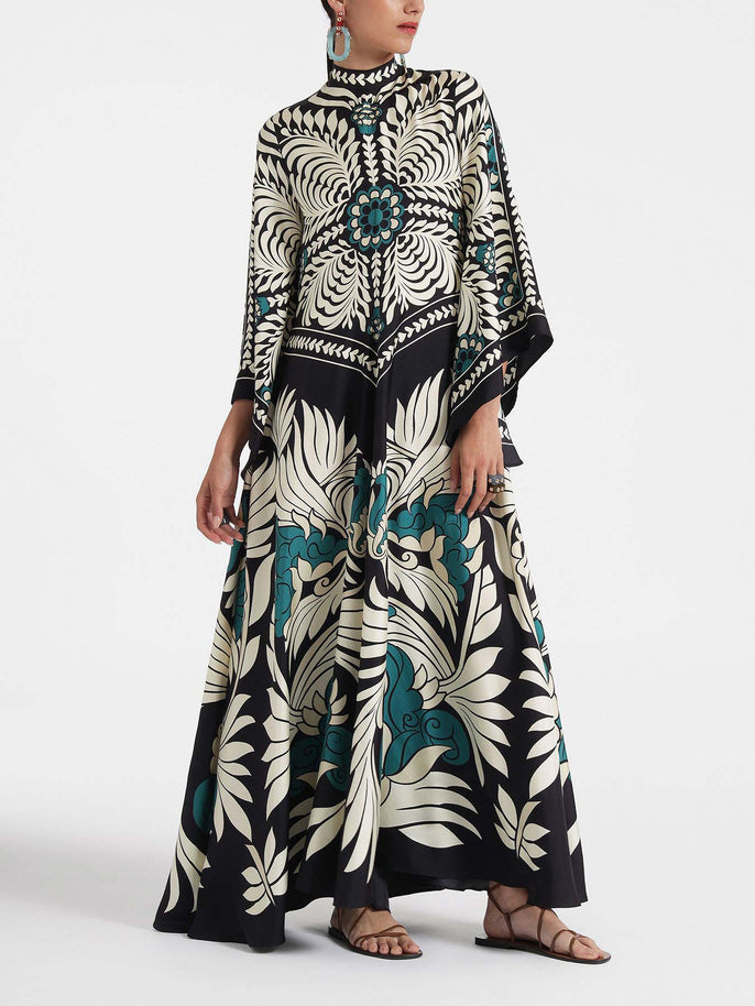 Elvara | Dress with floral contrast