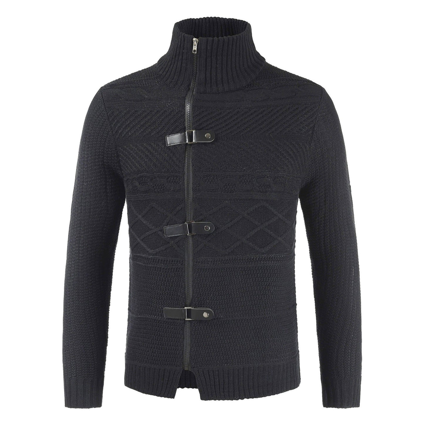 WW | Rollkragenpullover mit stylischem Reißverschluss und Knopfverschluss