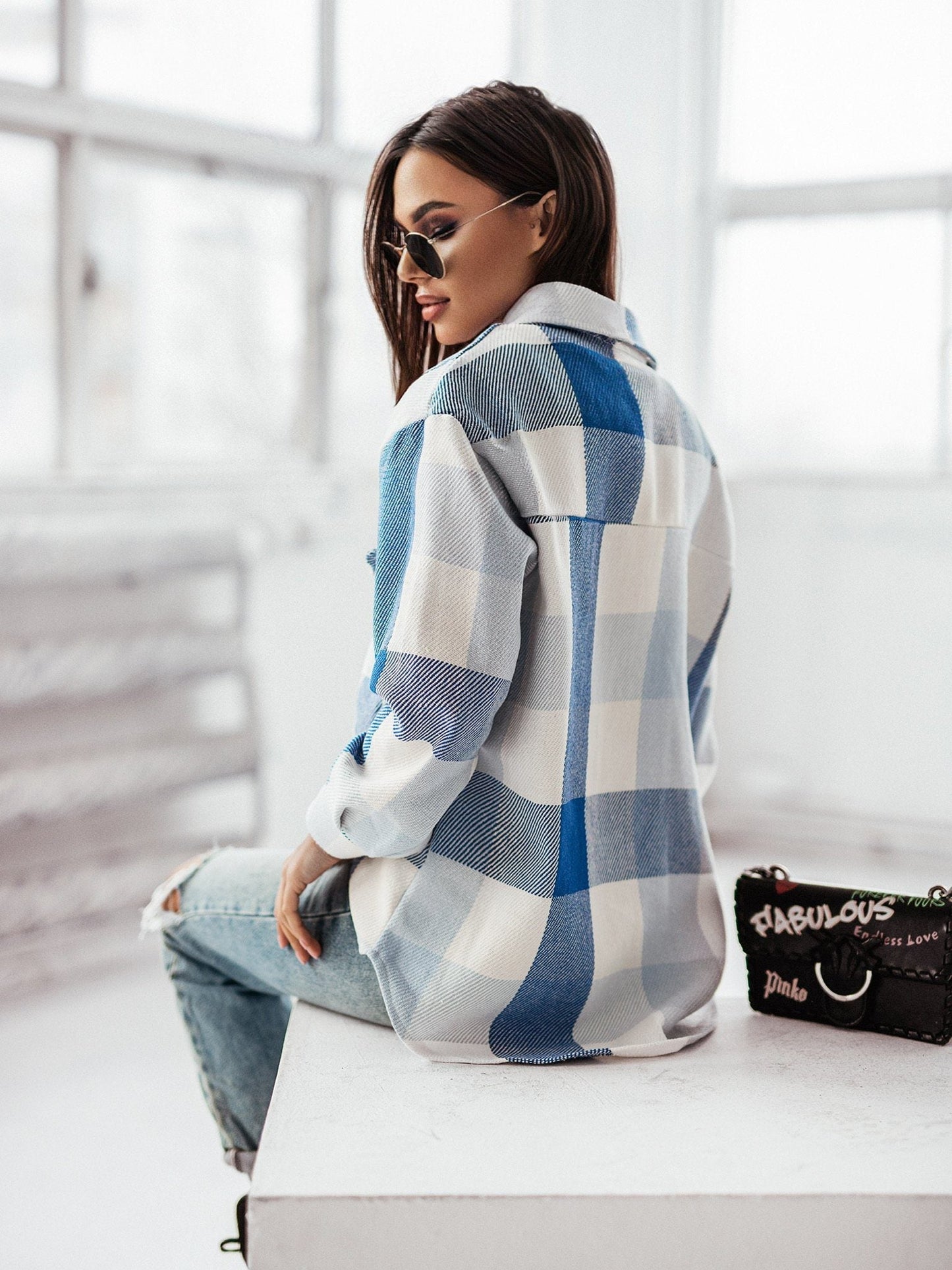 WW | Karo Shacket - Polyester-Mischung - Auffällig und Trendy