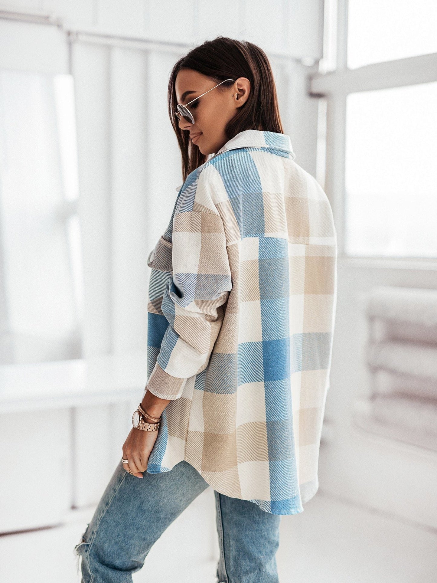 WW | Karo Shacket - Polyester-Mischung - Auffällig und Trendy
