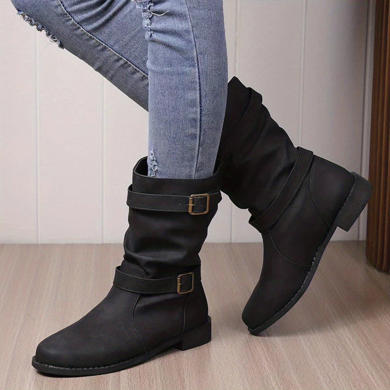 WW | Lederstiefel mit Schnallendetail
