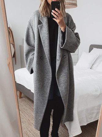WW | Bequeme oversized Mantel mit doppelten Knöpfen