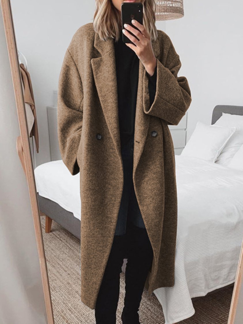 WW | Bequeme oversized Mantel mit doppelten Knöpfen
