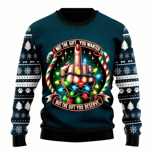 WW | Colored Pattern Print - Vintage Christmas Icon Ugly Sweater
