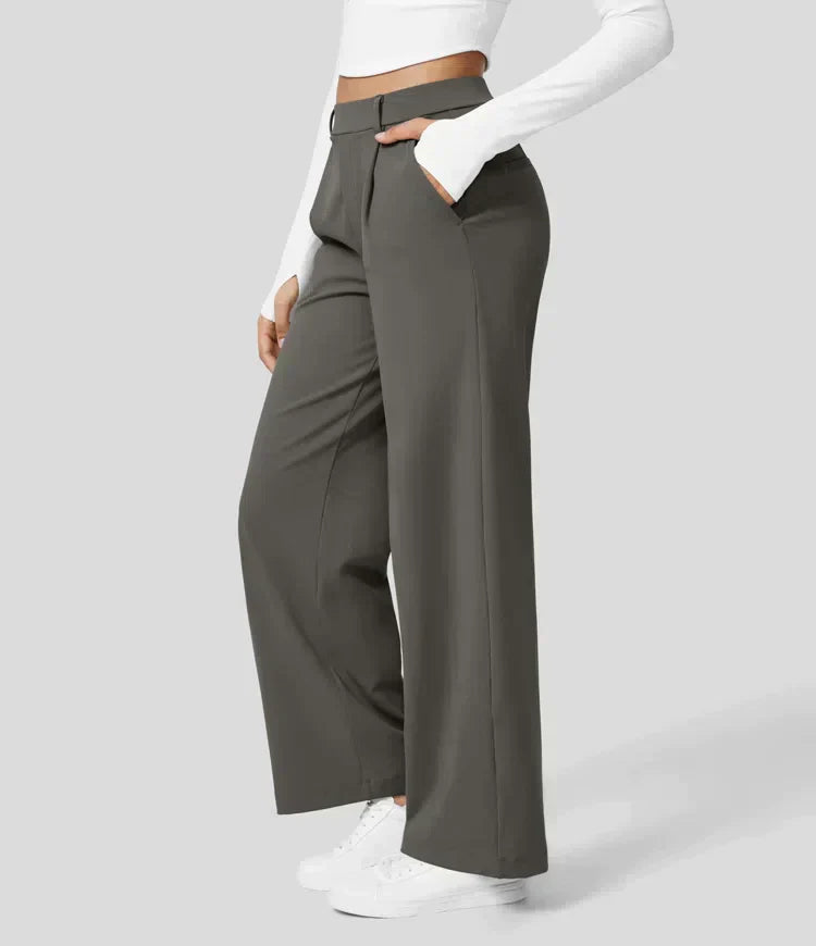 WW | Damenhose mit weitem Bein - High Waist, Business & Casual geeignet