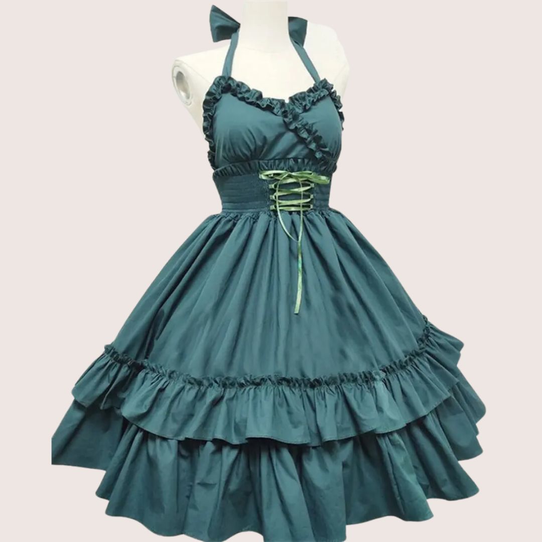 WW | Romantisches Rüschenkleid mit Schleifenkragen