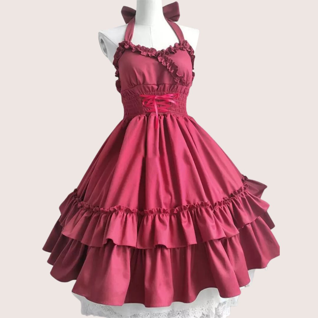 WW | Romantisches Rüschenkleid mit Schleifenkragen