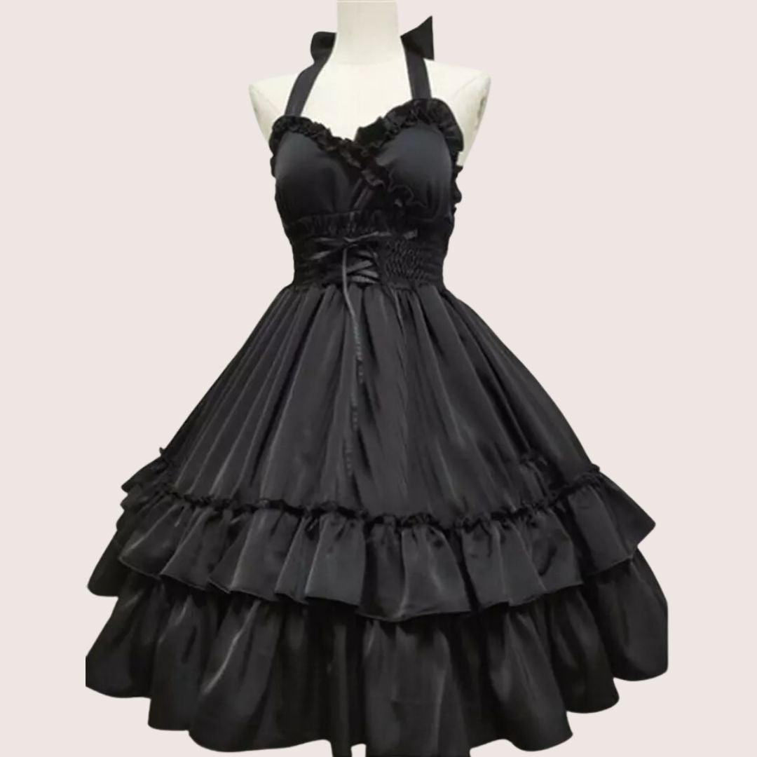 WW | Romantisches Rüschenkleid mit Schleifenkragen