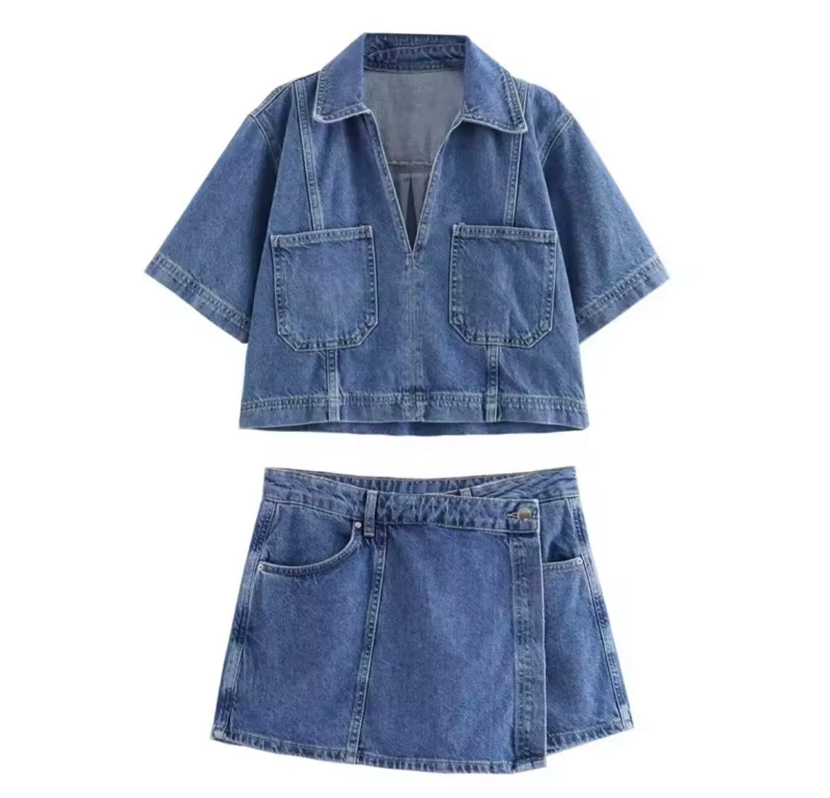 WW | Trendiges Denim Satz Urban Chic