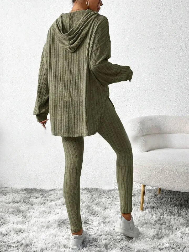WW | Geripptes Strick-Loungewear-Set