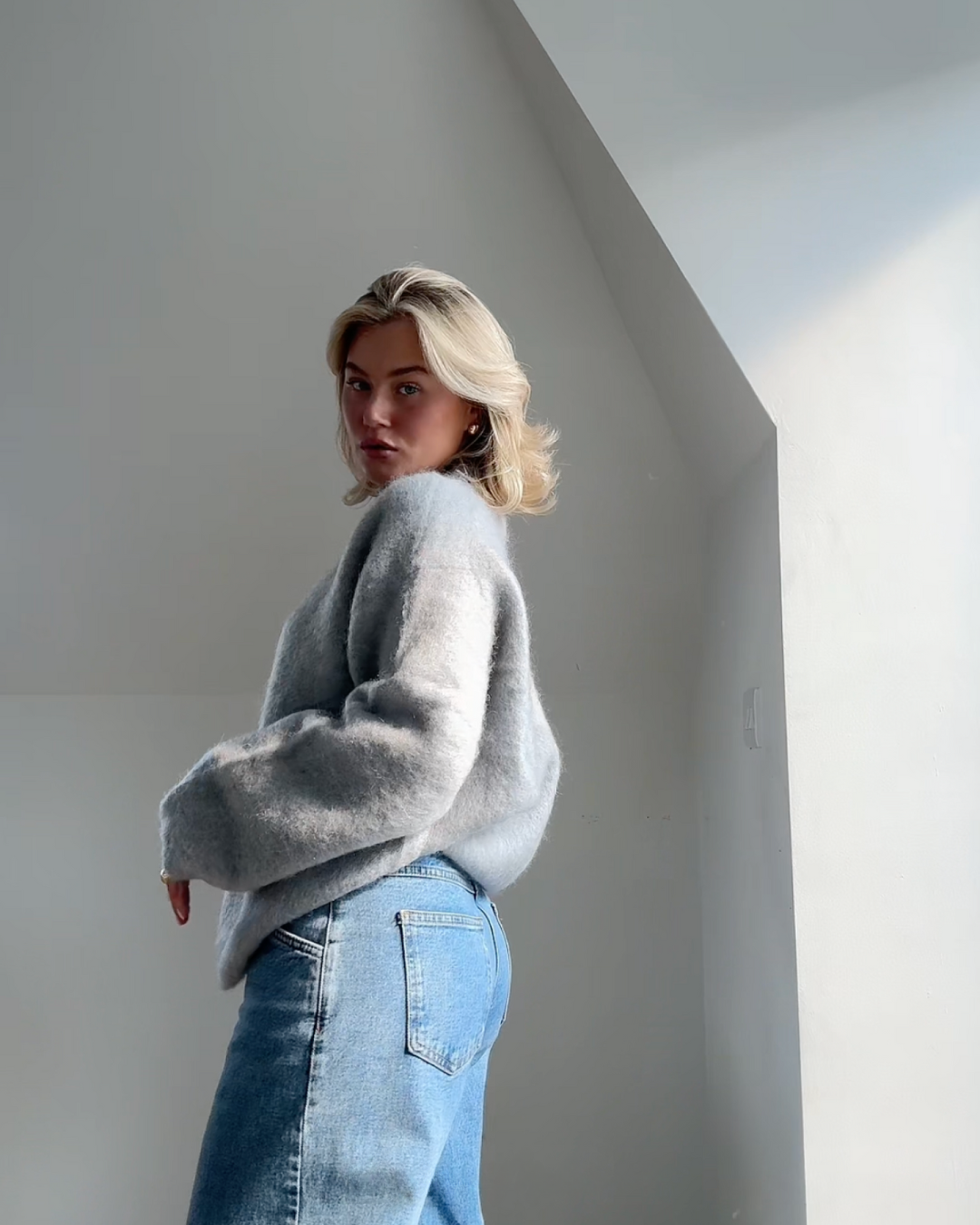WW | Mohair Mischpullover mit Rundhalsausschnitt