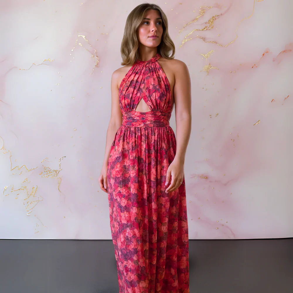 Veronica | Elegant Maxi Dress with Floral Print