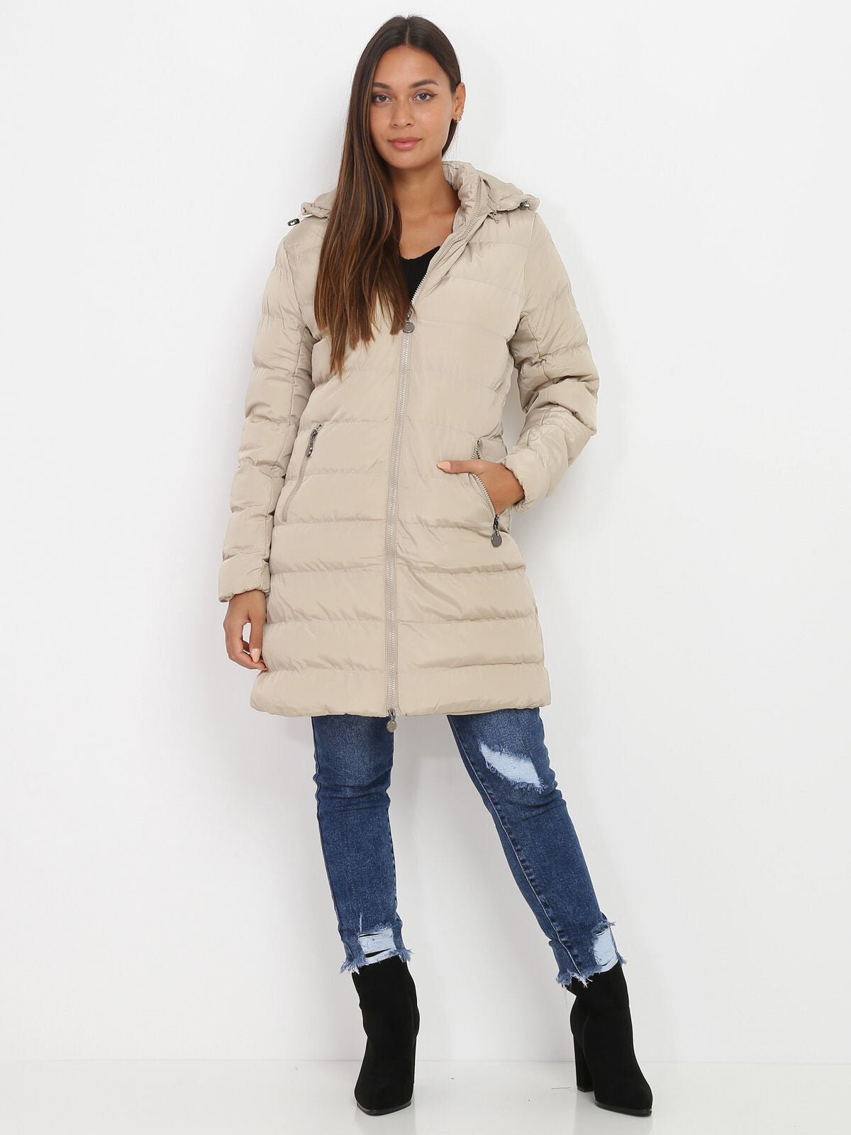 WW | Kapuzen-Puffer-Jacke - Wasserabweisend - Polyesterfüllung - Winterkomfort