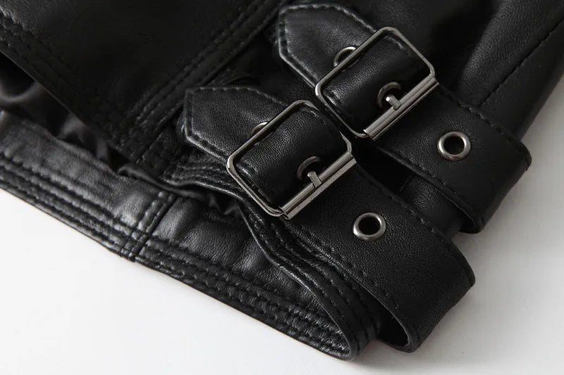 WW | Bikerjacke Aus Pu Leder für Damen