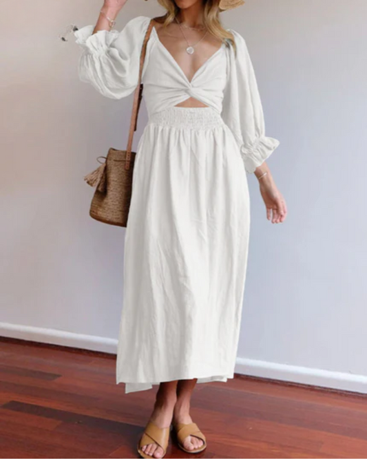Diana | Dress with ruffled sleeves
