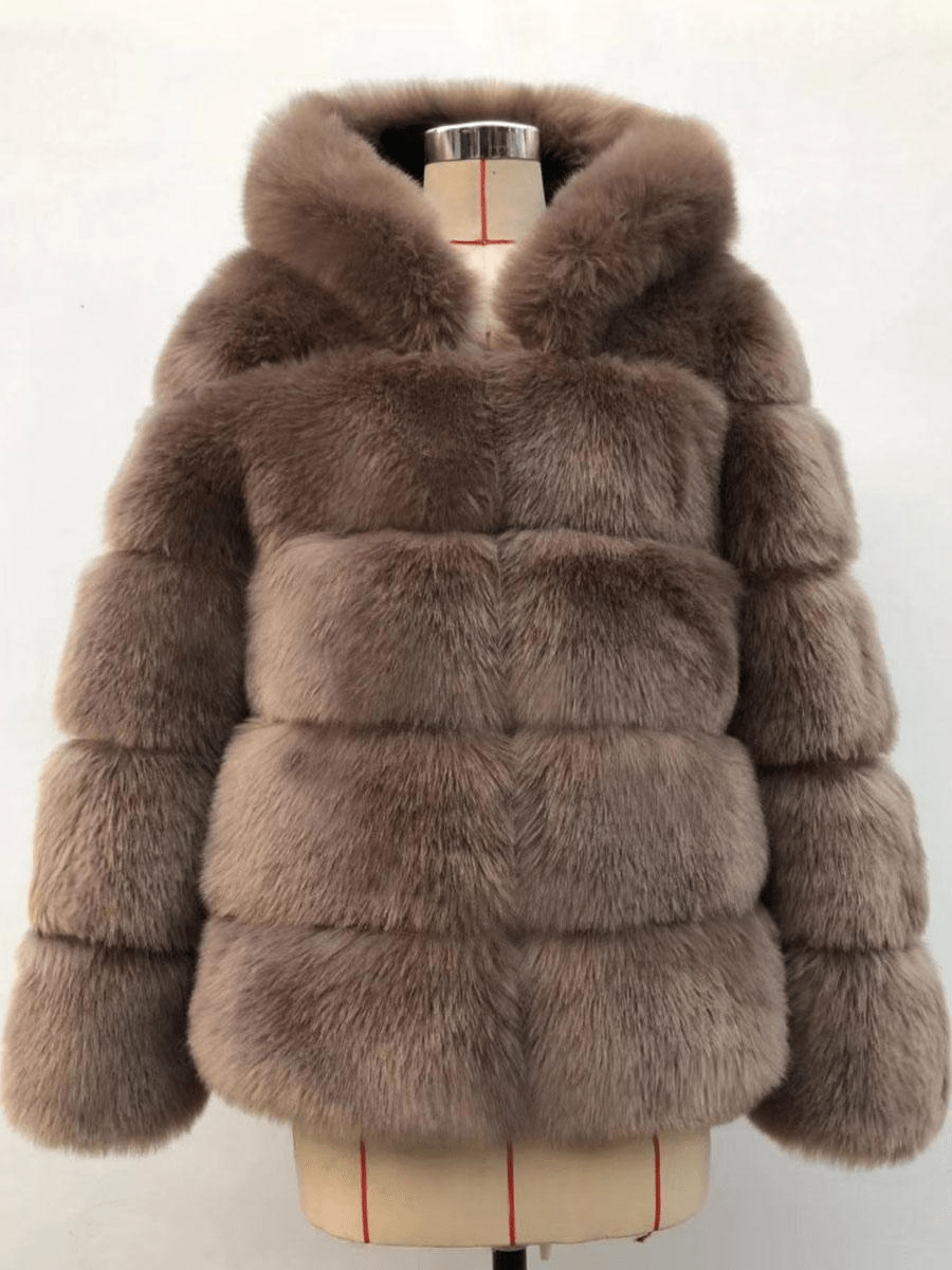 WW | Kunstfellmantel - Übergroße Kapuze - Plüsch & Warm - Winter Eleganz