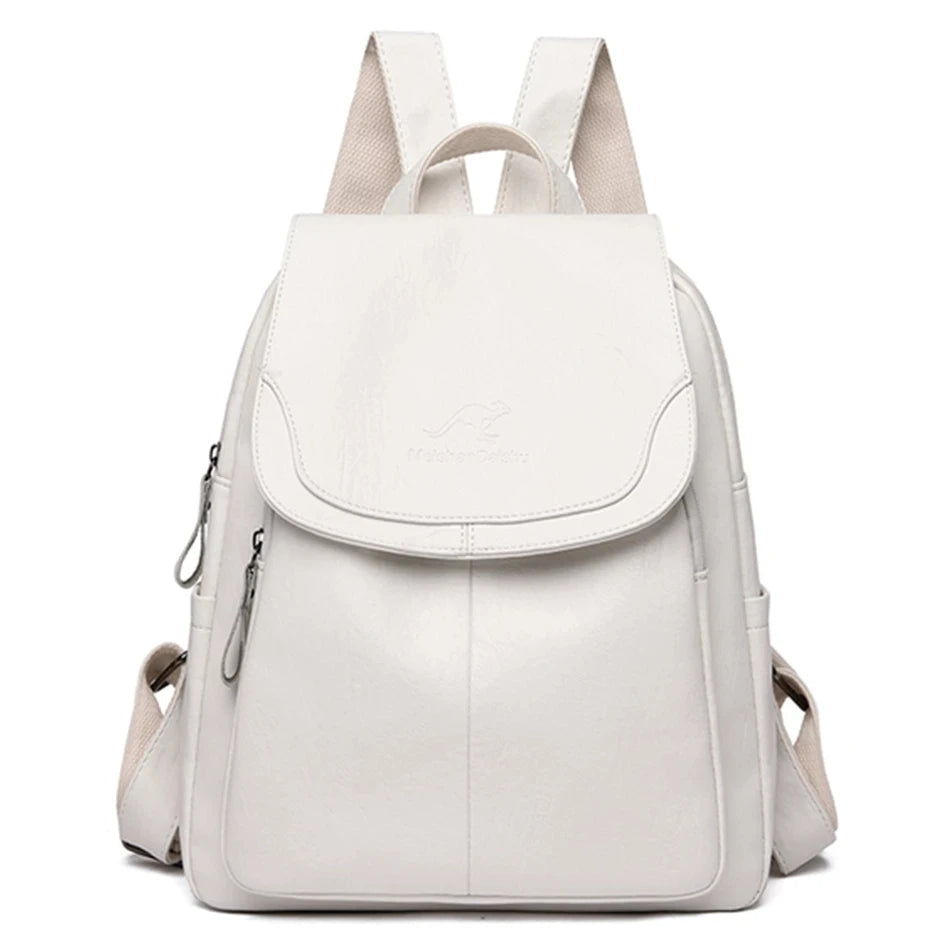 WW | Schicker Leder Rucksack Mit Diebstahlschutz Für Damen