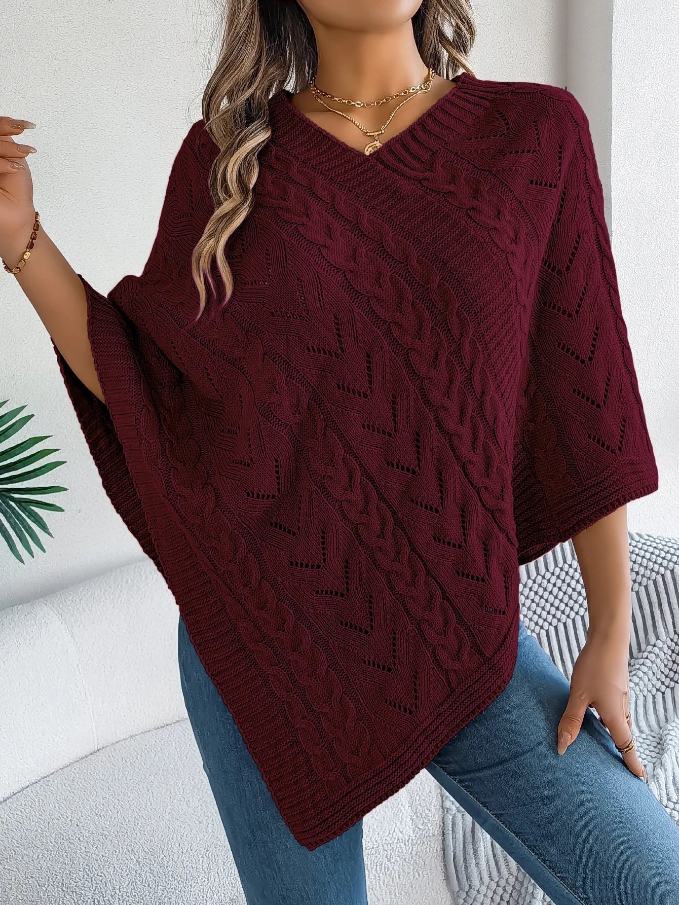 WW | Strickpullover Poncho
