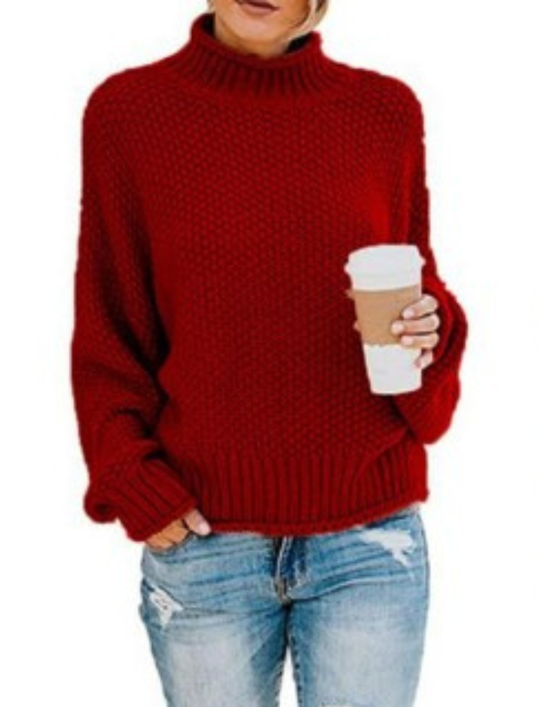 WW | Solid-colored Long-sleeved Sweater