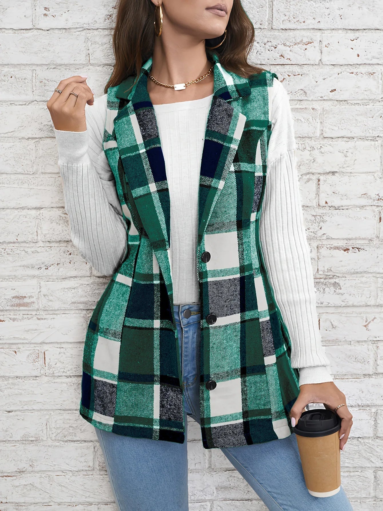 WW | Wolle Plaid Weste