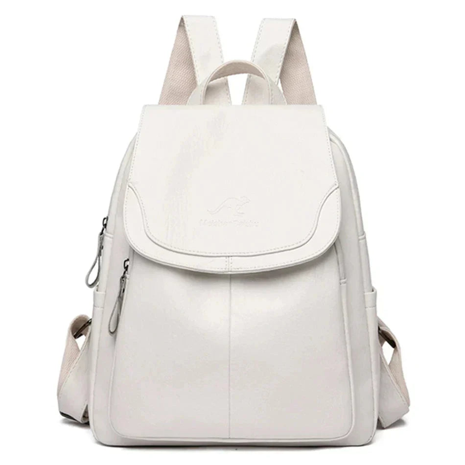 WW | Anti-theft Leather Backpack