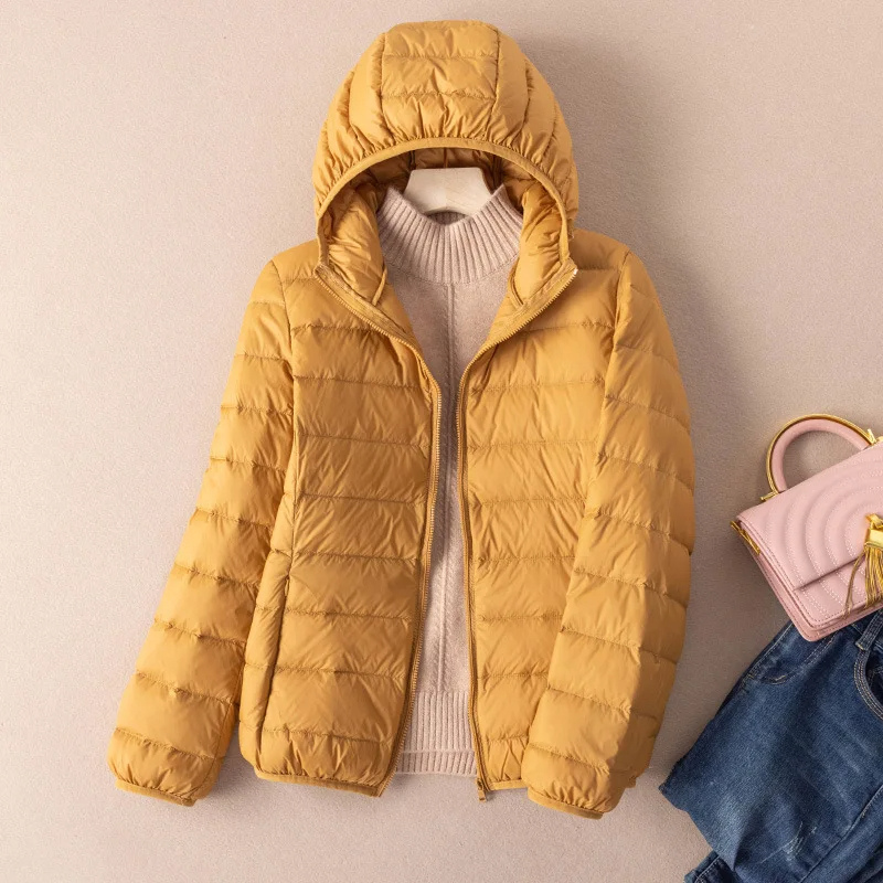 WW | Steppjacke Leicht mit Kapuze Warm Gefüttert Lässige Passform