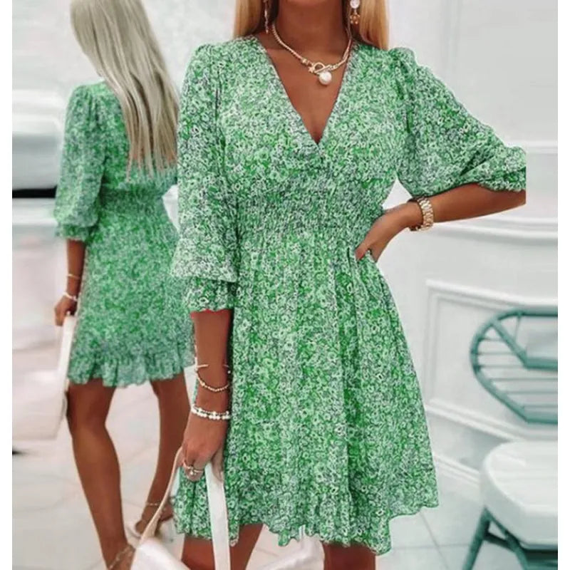 WW | Blumiges A-Linien-Kleid