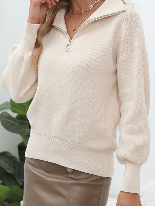 WW | Lässiger Pullover mit Reißverschluss Damen