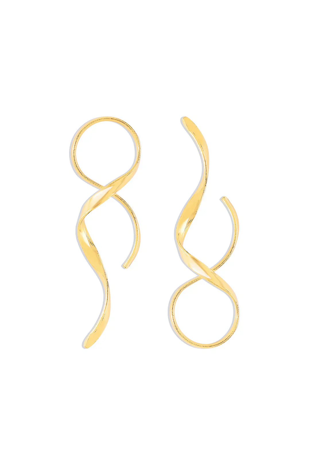 WW | Slim Spiral Earrings with Modern Design for Women