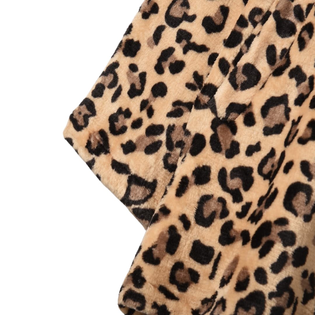 WW | Plus Size Leopard Print Open Front Long Sleeve Jacket