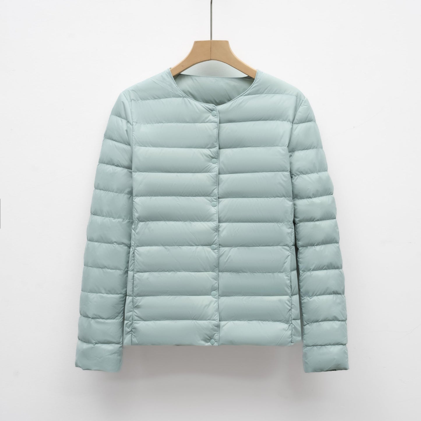 WW | Tragbare Wattierte Jacke Ohne Kragen Für Frühling Und Winter
