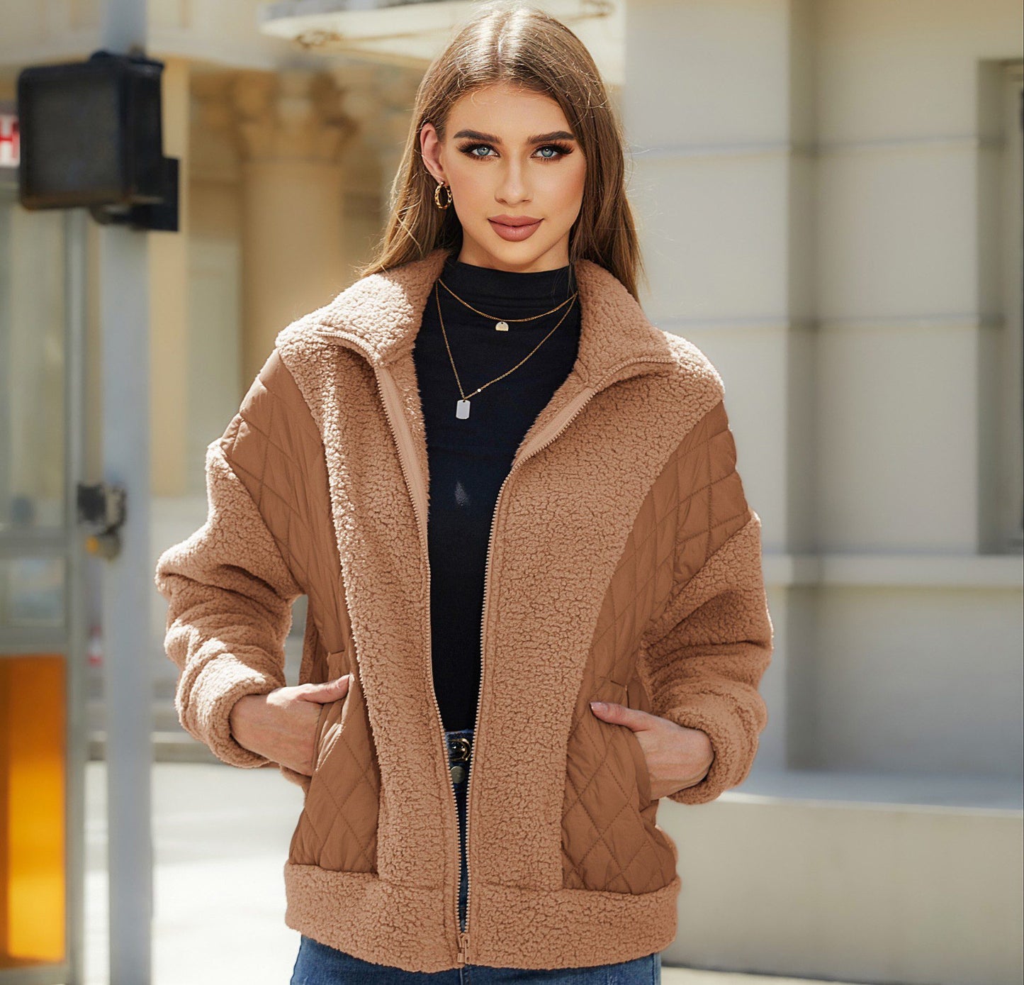 WW | Fleece-Jacke - Ultra-weicher Komfort - Gemütlicher Sherpa-Mix - Lässige Winteroberbekleidung
