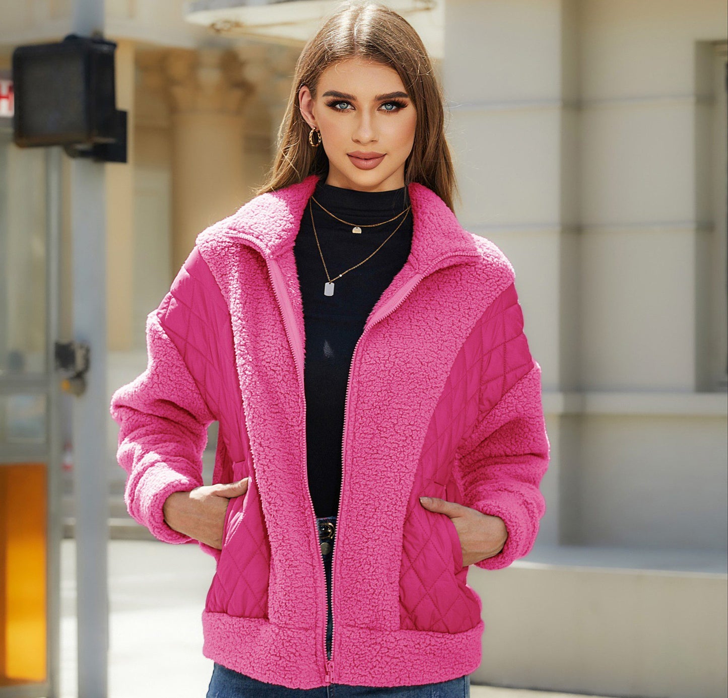 WW | Fleece-Jacke - Ultra-weicher Komfort - Gemütlicher Sherpa-Mix - Lässige Winteroberbekleidung