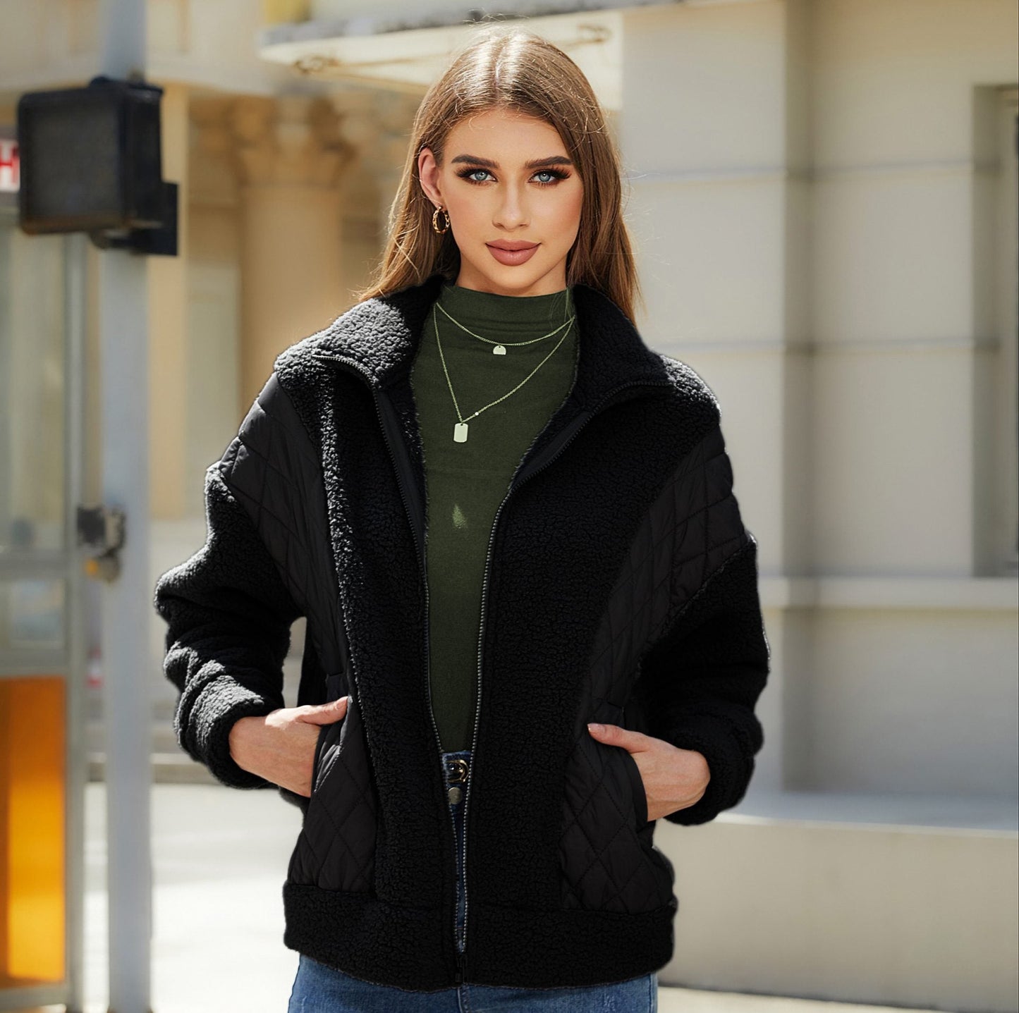 WW | Fleece-Jacke - Ultra-weicher Komfort - Gemütlicher Sherpa-Mix - Lässige Winteroberbekleidung
