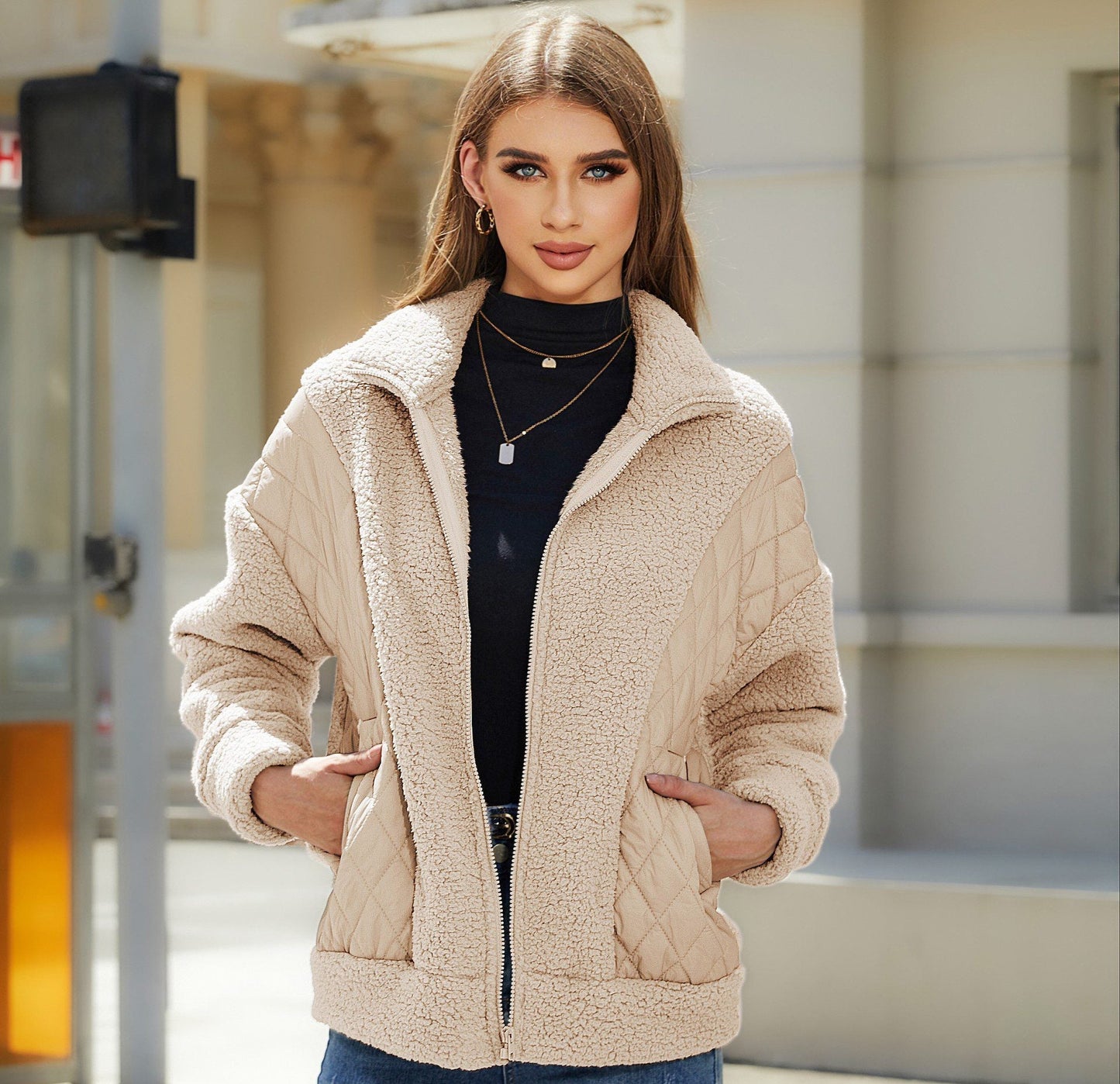 WW | Fleece-Jacke - Ultra-weicher Komfort - Gemütlicher Sherpa-Mix - Lässige Winteroberbekleidung