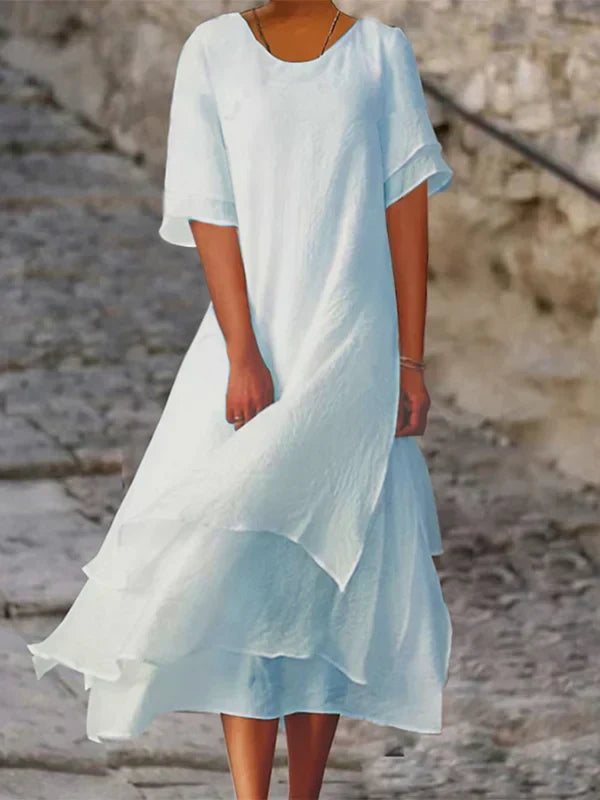 WW | Chic Elegance Block Slit Dress