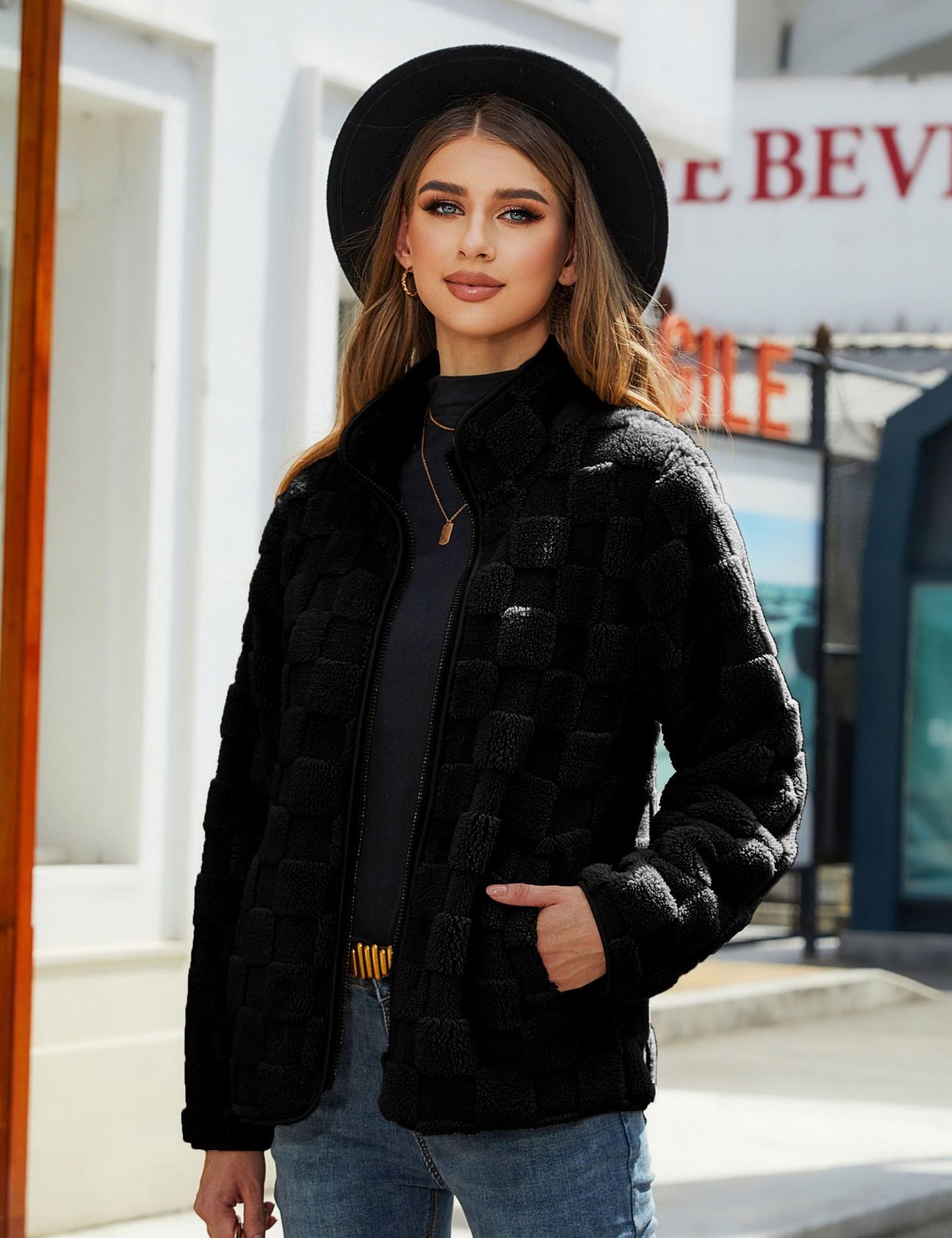 WW | Faux Fur Short Jacket - Cozy Chic - Soft Faux Fur - Autumn & Spring Outerwear