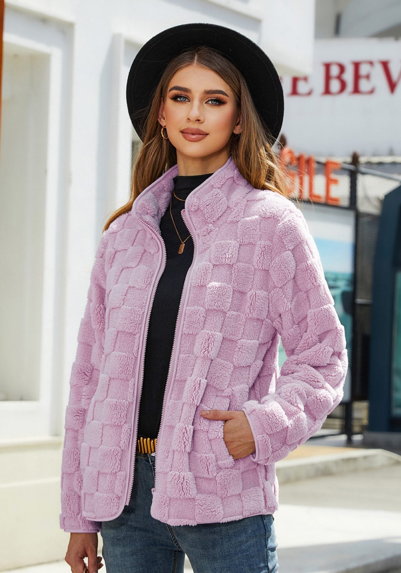 WW | Faux Fur Short Jacket - Cozy Chic - Soft Faux Fur - Autumn & Spring Outerwear