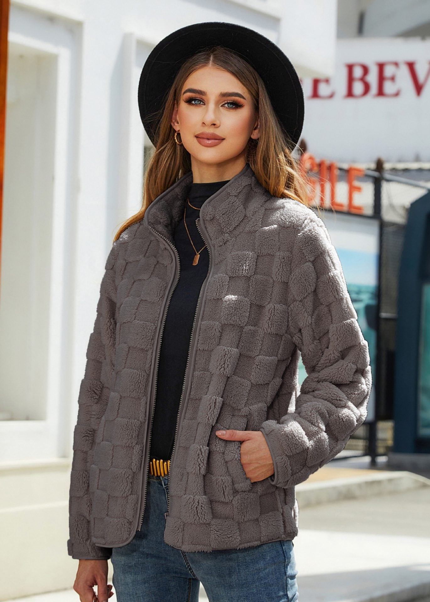 WW | Faux Fur Short Jacket - Cozy Chic - Soft Faux Fur - Autumn & Spring Outerwear