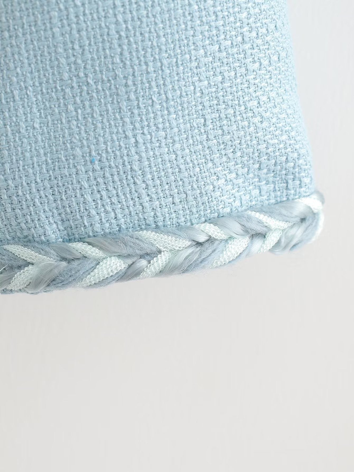 WW | Hellblau Tweedjacke - Elegant & Sophisticated - Knopfverschluss - Schicke Büro- & Freizeitkleidung