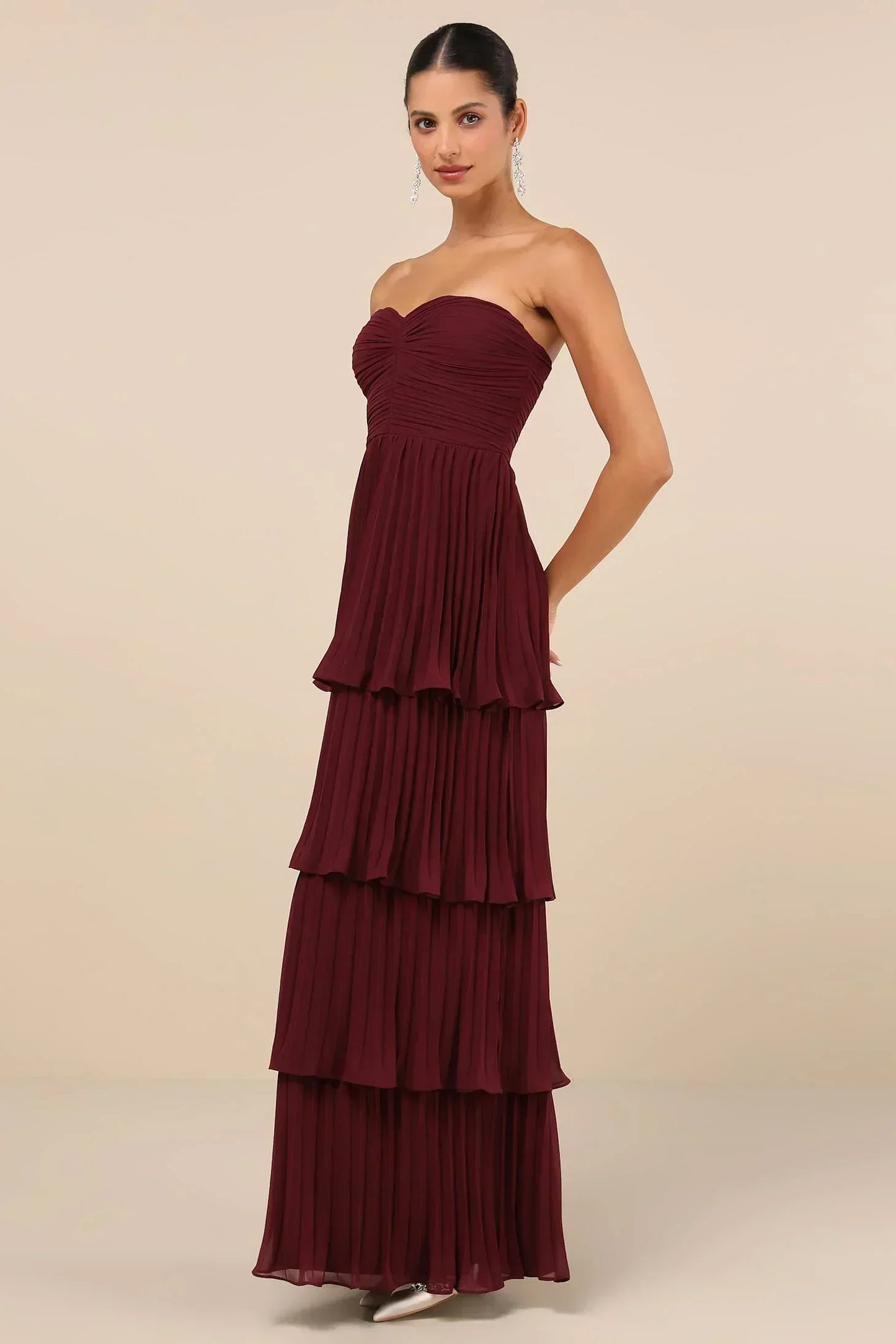 Ava | Off-the-shoulder tiered maxi dress